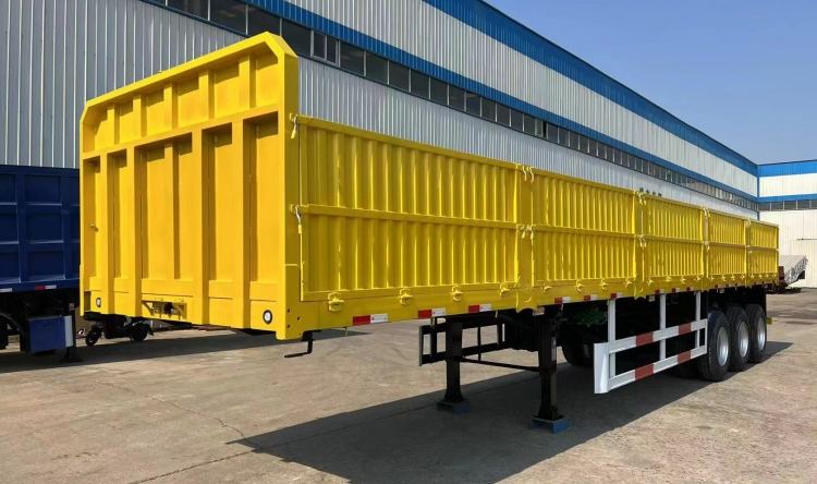 60 Ton High Drop Side Semi Trailers for Sale in Congo | Flatbed Trailers with Dropside Wall